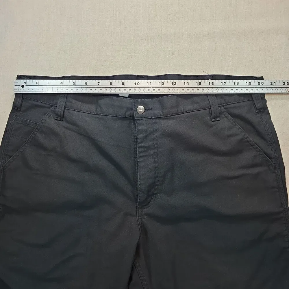 Carhartt Men's Carpenter Work Shorts Black Size 40 Utility Canvas Cotton Casual